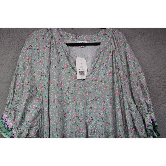 Wonderly Plus Hi-Lo Midi Dress-Size 4X-Tiered-New with Tags-Prairie - Picture 2 of 7